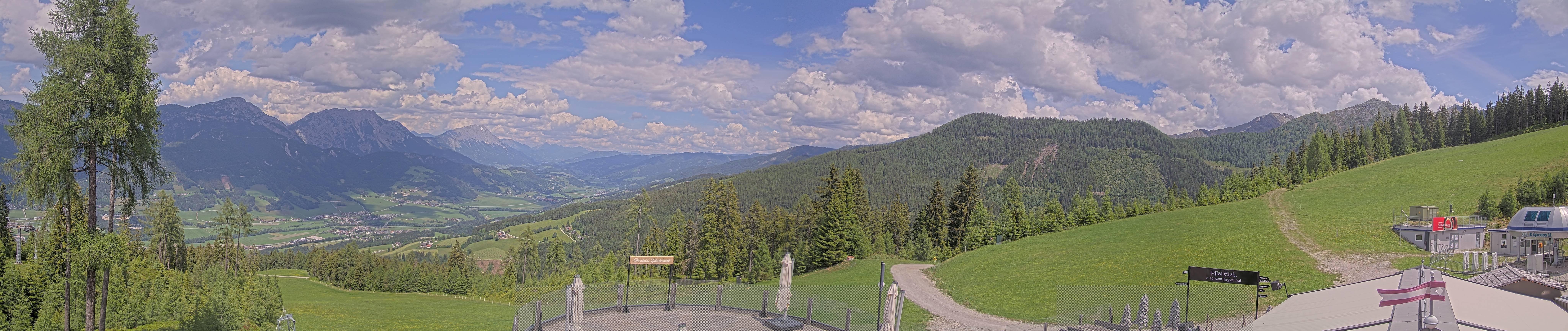 Archiv Foto Webcam Hauser Kaibling - Blick ins Ennstal von der Knapplhütte