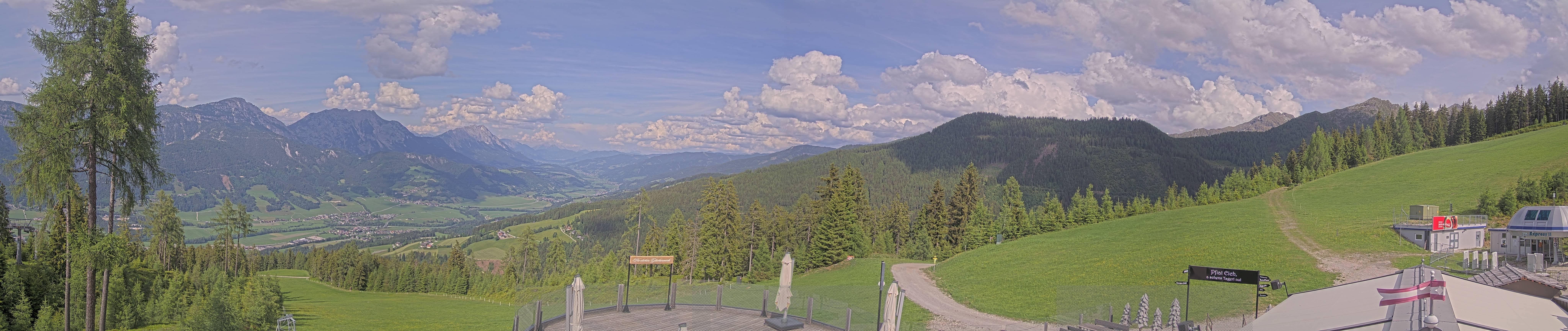 Archiv Foto Webcam Hauser Kaibling - Blick ins Ennstal von der Knapplhütte