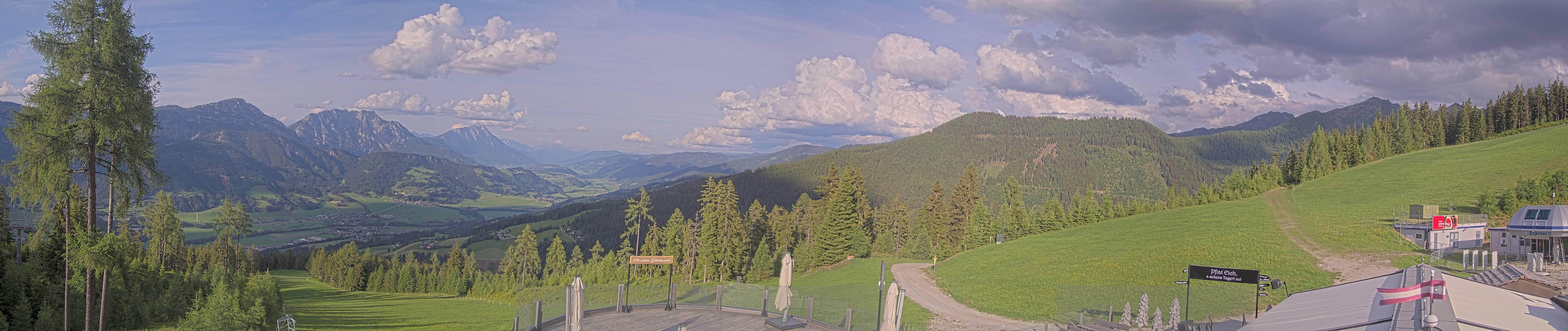 Archiv Foto Webcam Hauser Kaibling - Blick ins Ennstal von der Knapplhütte