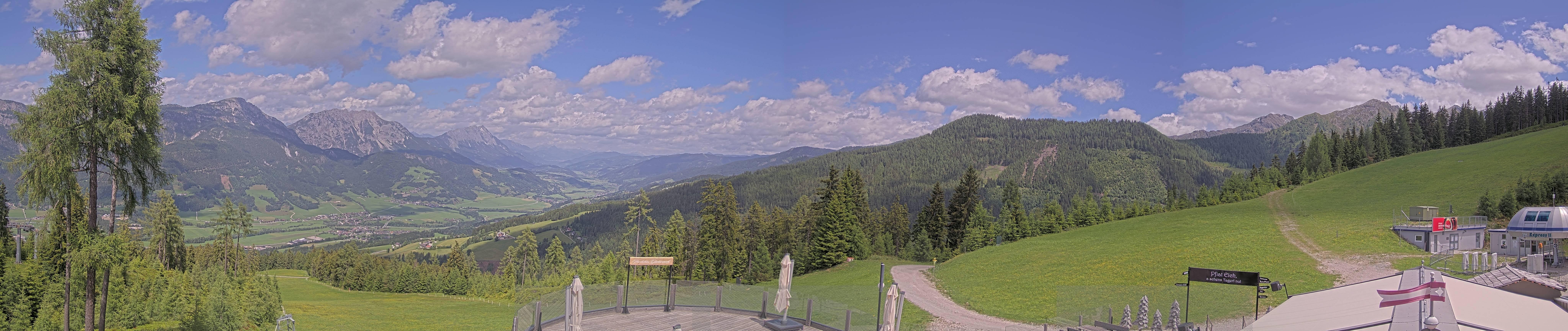 Archiv Foto Webcam Hauser Kaibling - Blick ins Ennstal von der Knapplhütte