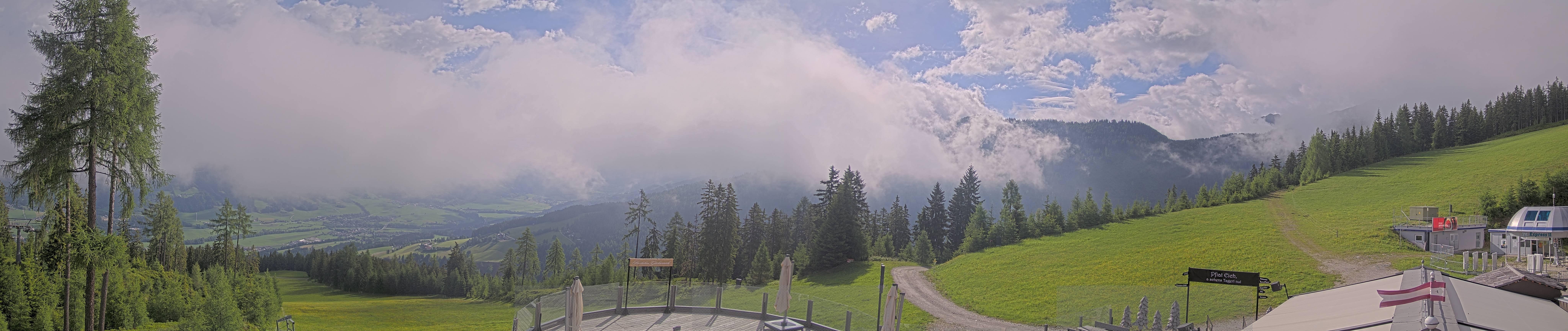 Archiv Foto Webcam Hauser Kaibling - Blick ins Ennstal von der Knapplhütte
