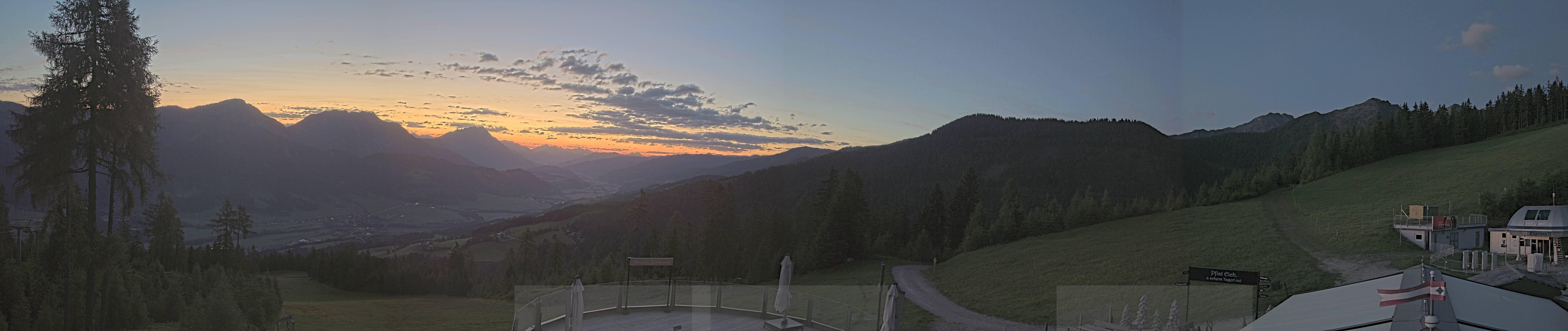 Archiv Foto Webcam Hauser Kaibling - Blick ins Ennstal von der Knapplhütte