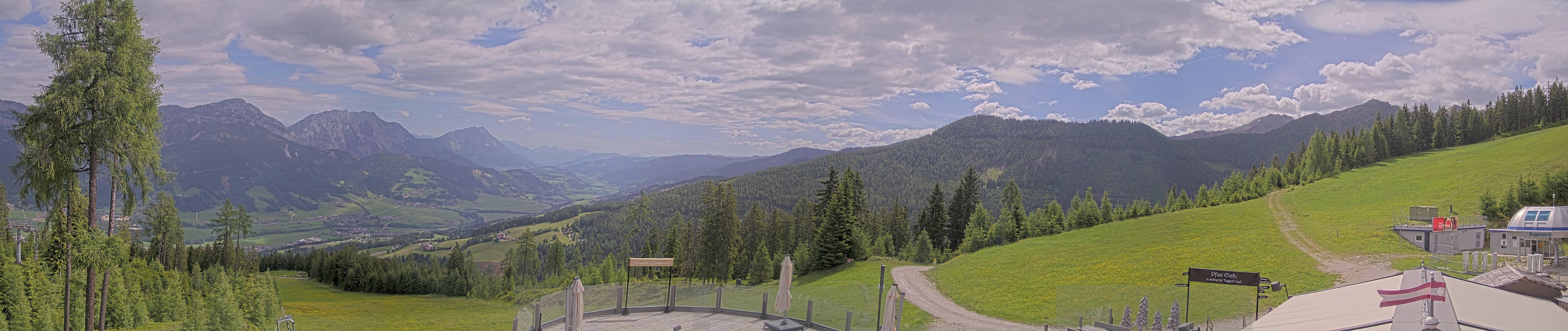 Archiv Foto Webcam Hauser Kaibling - Blick ins Ennstal von der Knapplhütte