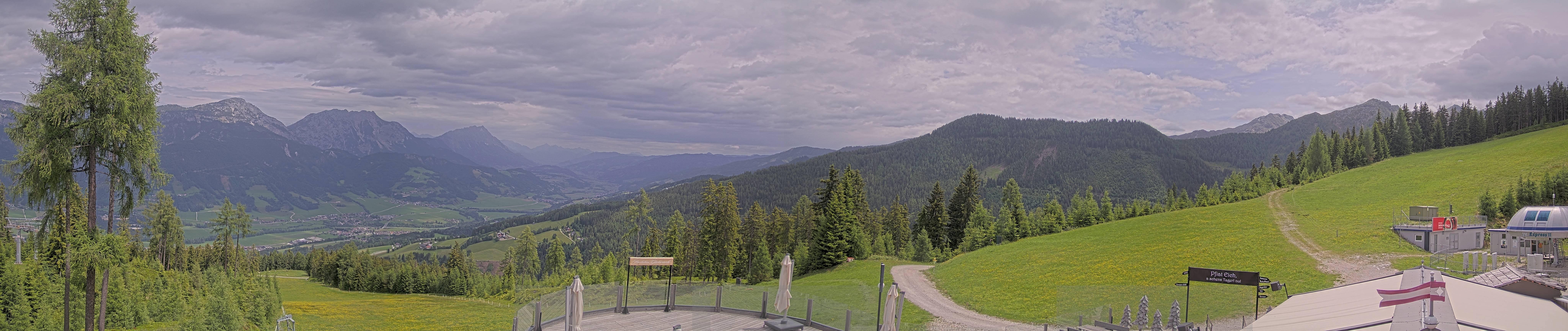 Archiv Foto Webcam Hauser Kaibling - Blick ins Ennstal von der Knapplhütte
