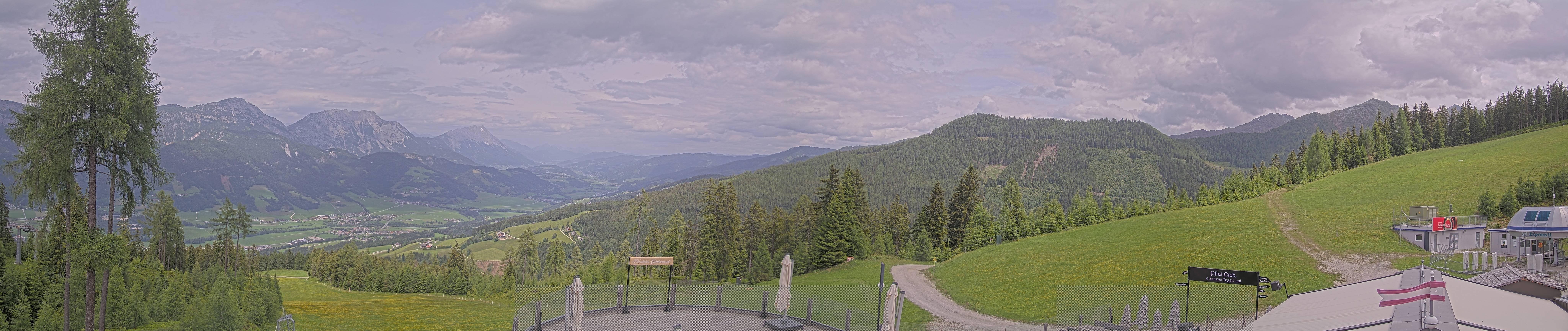 Archiv Foto Webcam Hauser Kaibling - Blick ins Ennstal von der Knapplhütte
