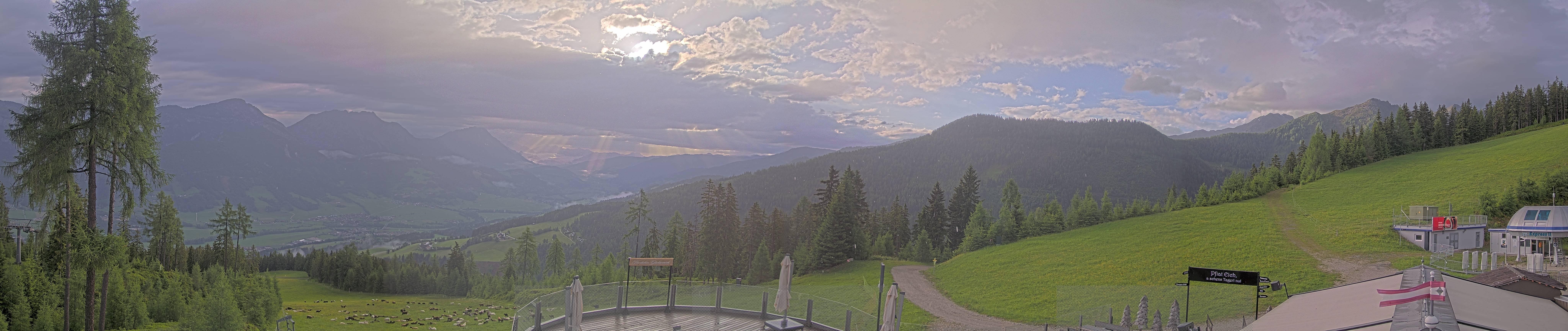 Archiv Foto Webcam Hauser Kaibling - Blick ins Ennstal von der Knapplhütte