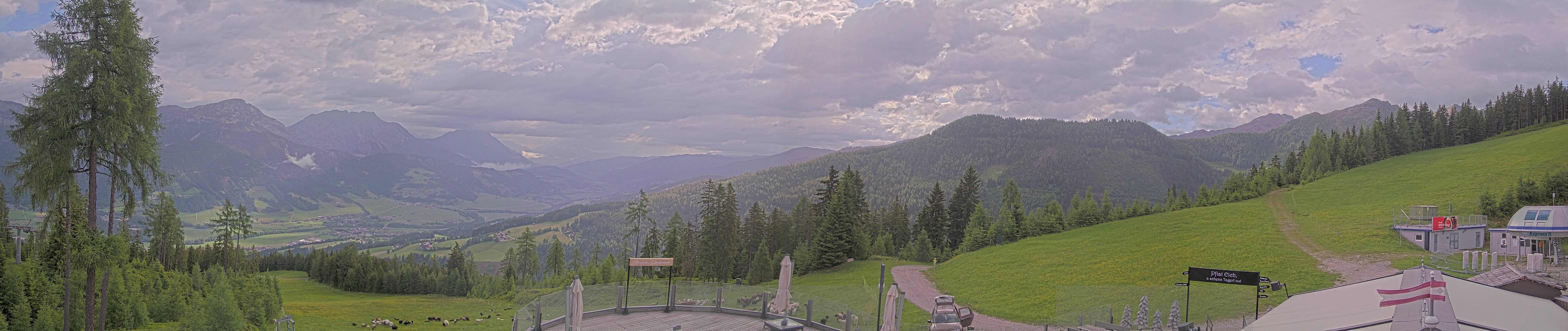 Archiv Foto Webcam Hauser Kaibling - Blick ins Ennstal von der Knapplhütte