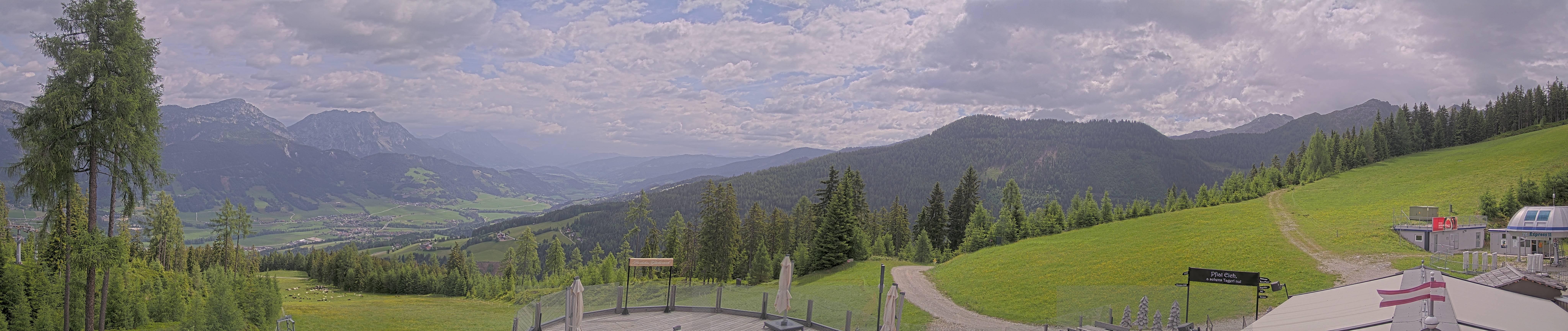 Archiv Foto Webcam Hauser Kaibling - Blick ins Ennstal von der Knapplhütte