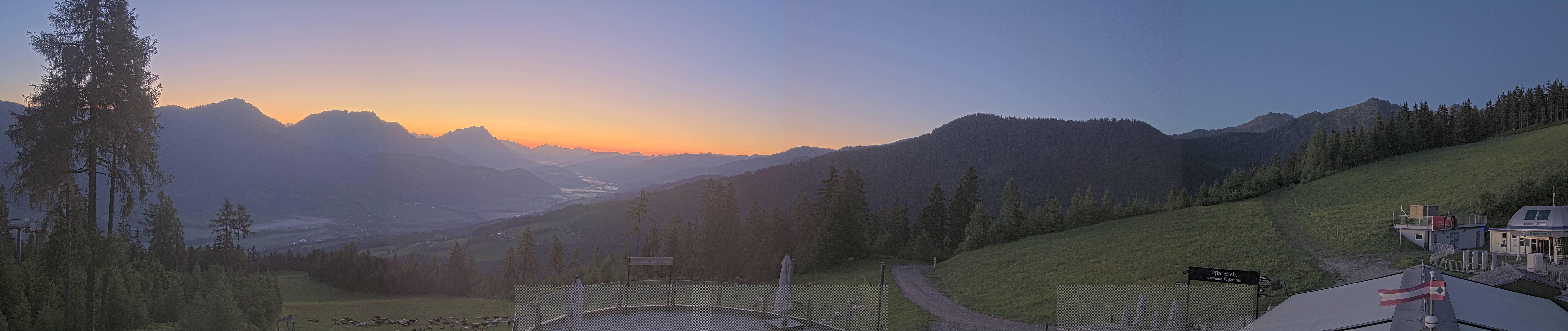 Archiv Foto Webcam Hauser Kaibling - Blick ins Ennstal von der Knapplhütte