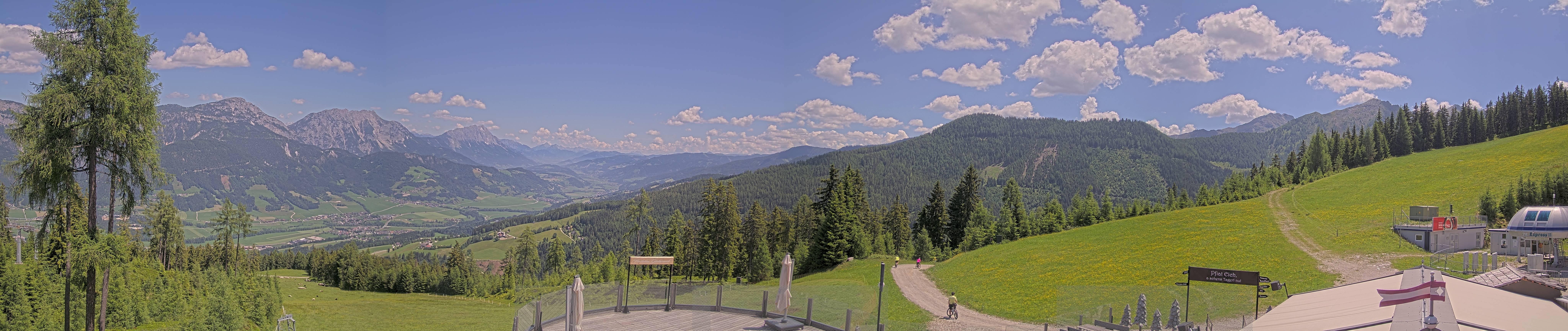 Archiv Foto Webcam Hauser Kaibling - Blick ins Ennstal von der Knapplhütte