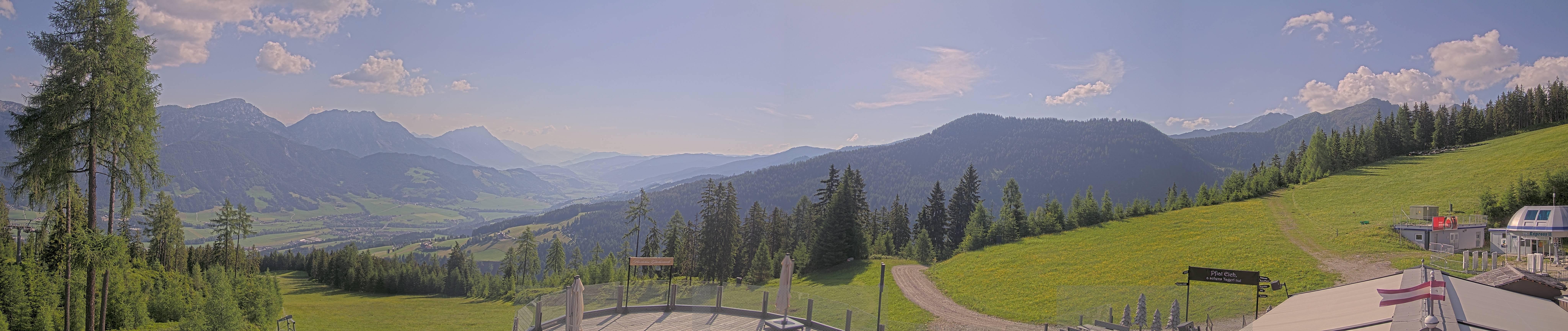 Archiv Foto Webcam Hauser Kaibling - Blick ins Ennstal von der Knapplhütte