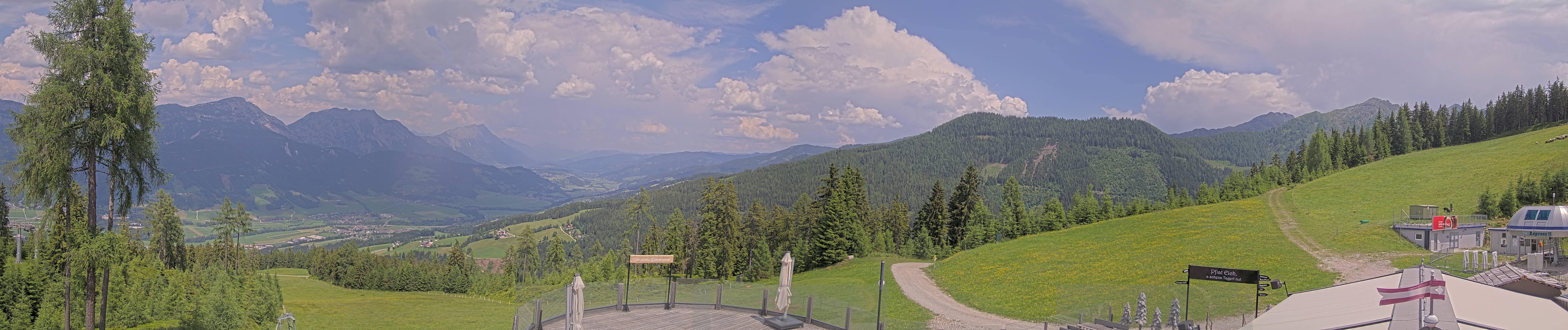 Archiv Foto Webcam Hauser Kaibling - Blick ins Ennstal von der Knapplhütte