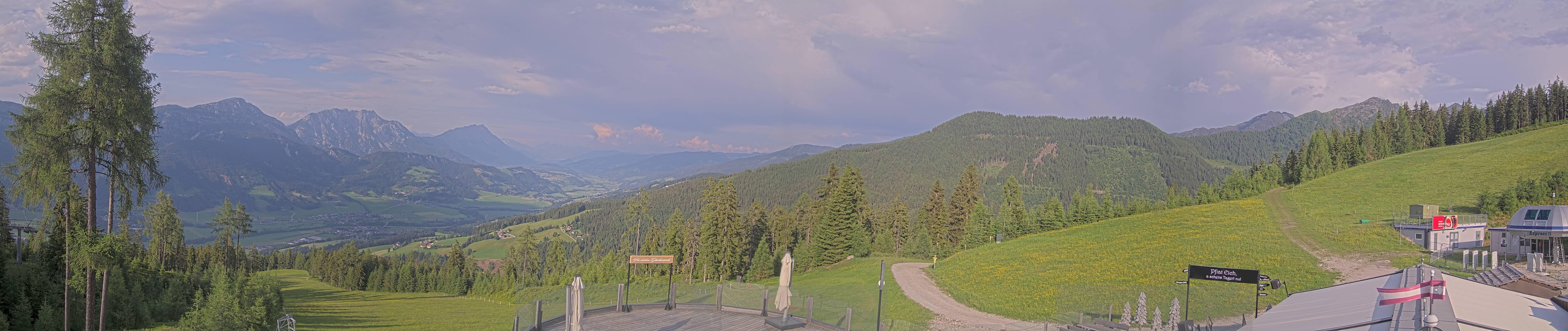 Archiv Foto Webcam Hauser Kaibling - Blick ins Ennstal von der Knapplhütte