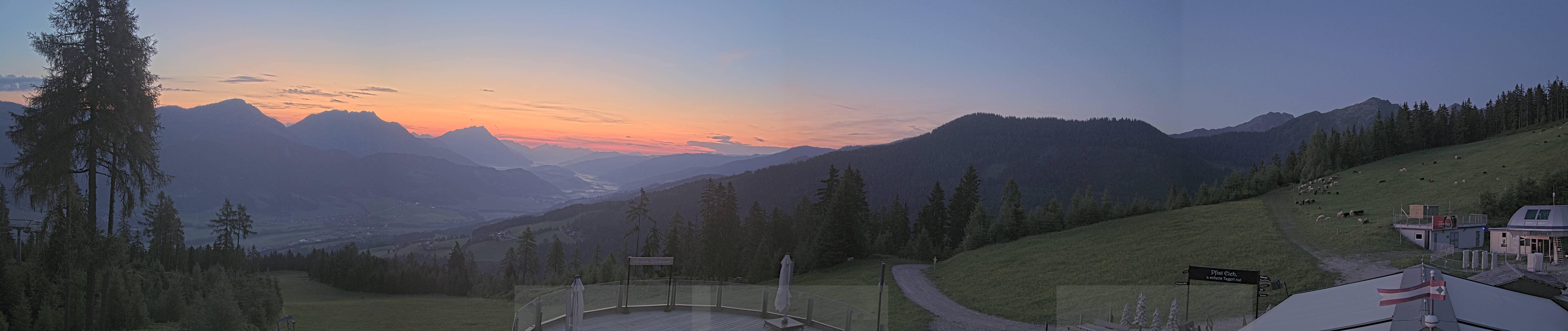Archiv Foto Webcam Hauser Kaibling - Blick ins Ennstal von der Knapplhütte