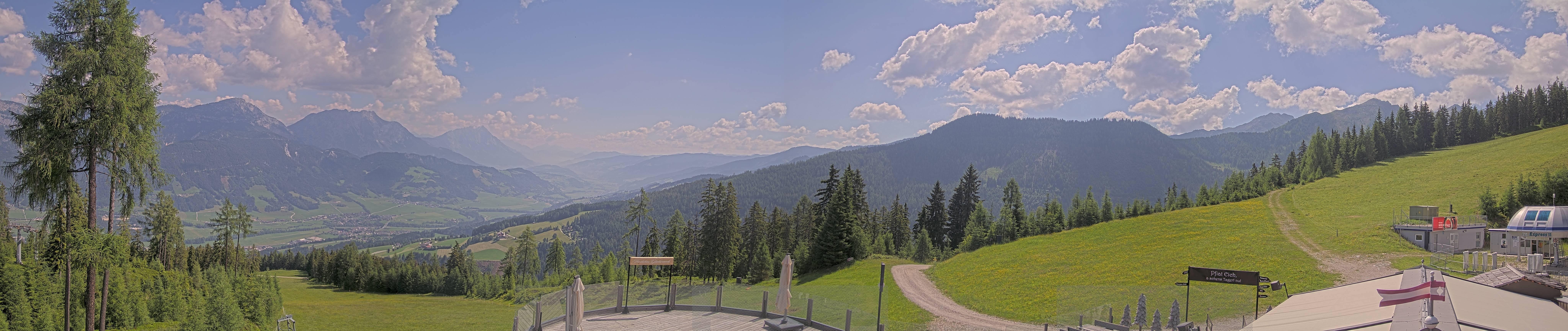 Archiv Foto Webcam Hauser Kaibling - Blick ins Ennstal von der Knapplhütte