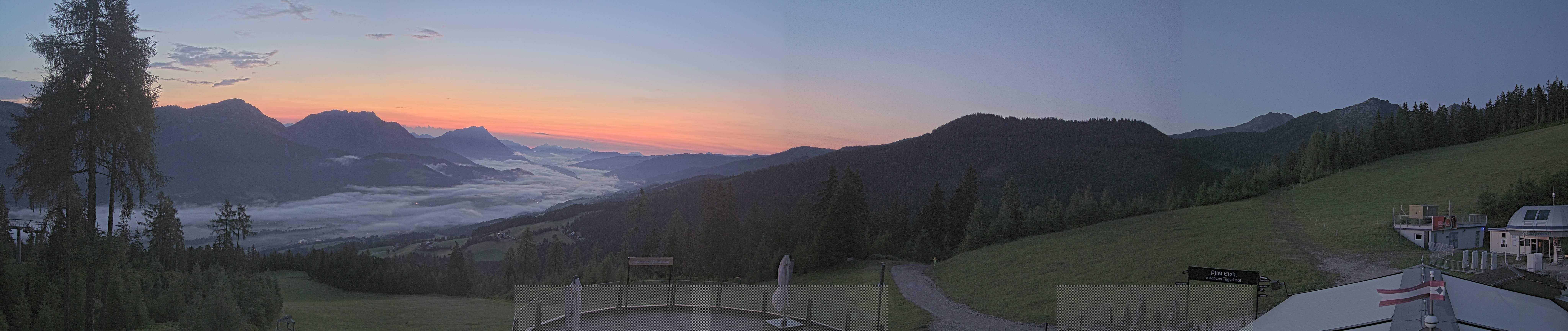 Archiv Foto Webcam Hauser Kaibling - Blick ins Ennstal von der Knapplhütte