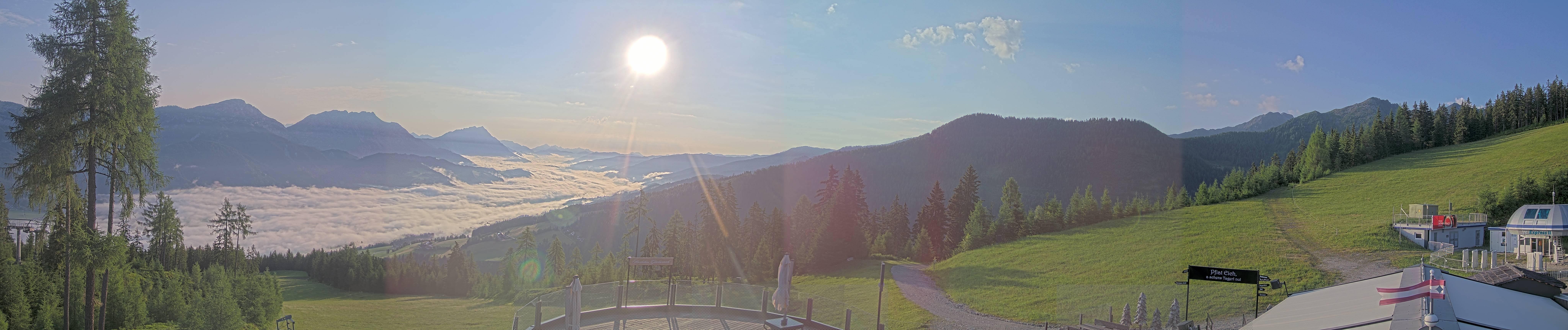 Archiv Foto Webcam Hauser Kaibling - Blick ins Ennstal von der Knapplhütte