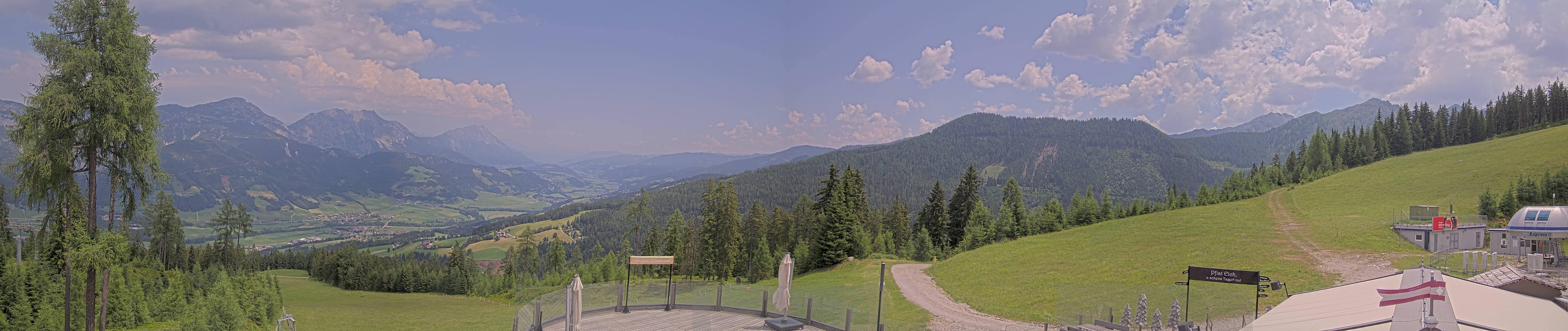 Archiv Foto Webcam Hauser Kaibling - Blick ins Ennstal von der Knapplhütte