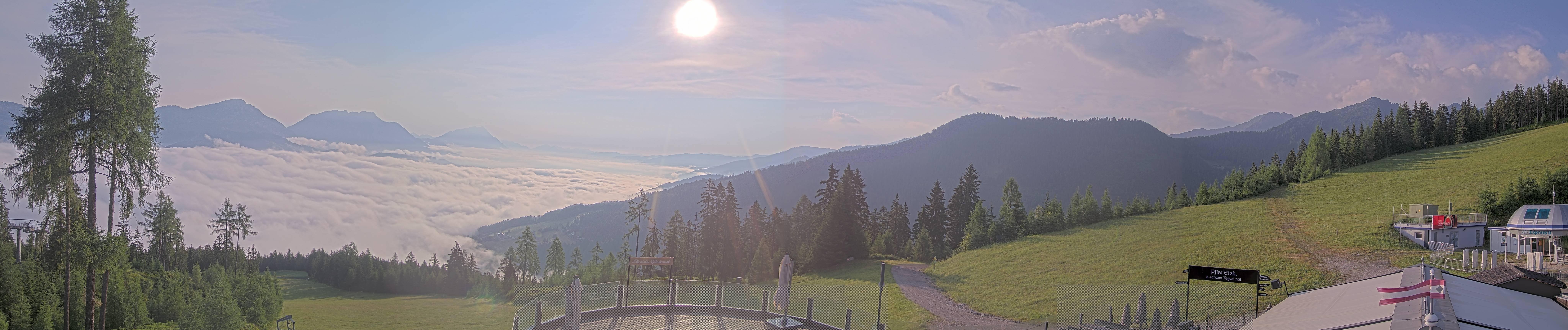 Archiv Foto Webcam Hauser Kaibling - Blick ins Ennstal von der Knapplhütte