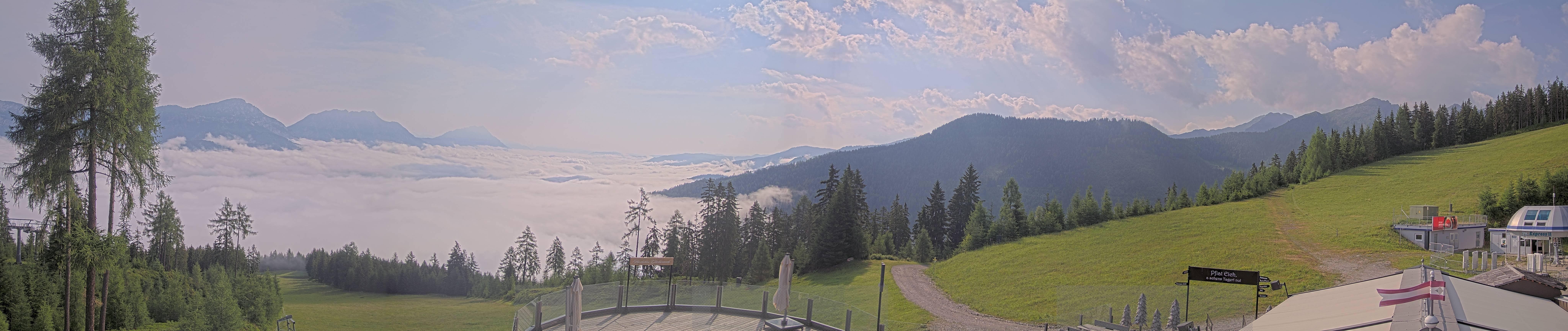 Archiv Foto Webcam Hauser Kaibling - Blick ins Ennstal von der Knapplhütte