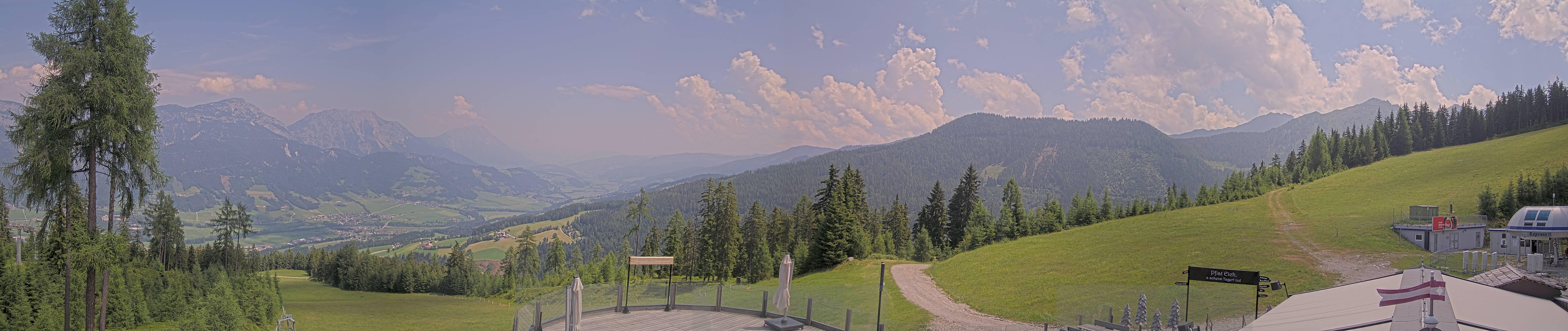 Archiv Foto Webcam Hauser Kaibling - Blick ins Ennstal von der Knapplhütte