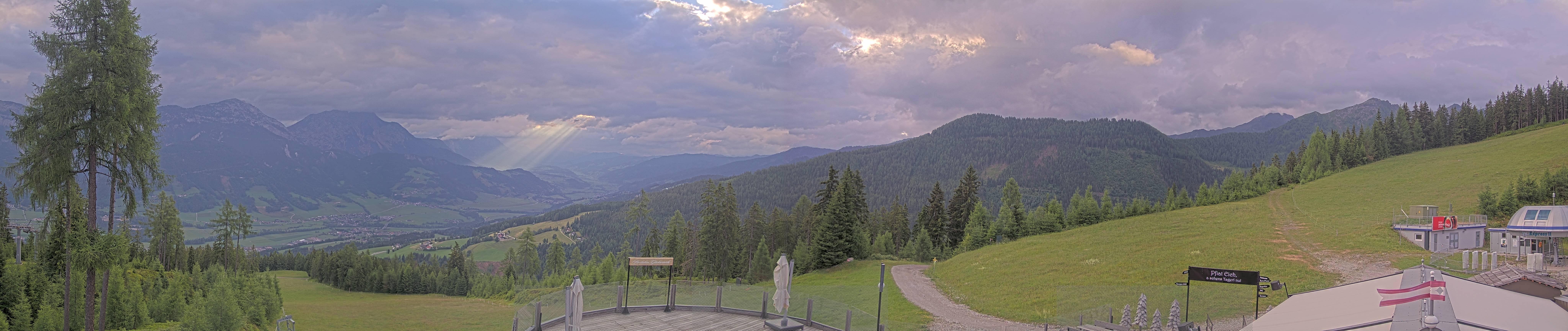 Archiv Foto Webcam Hauser Kaibling - Blick ins Ennstal von der Knapplhütte