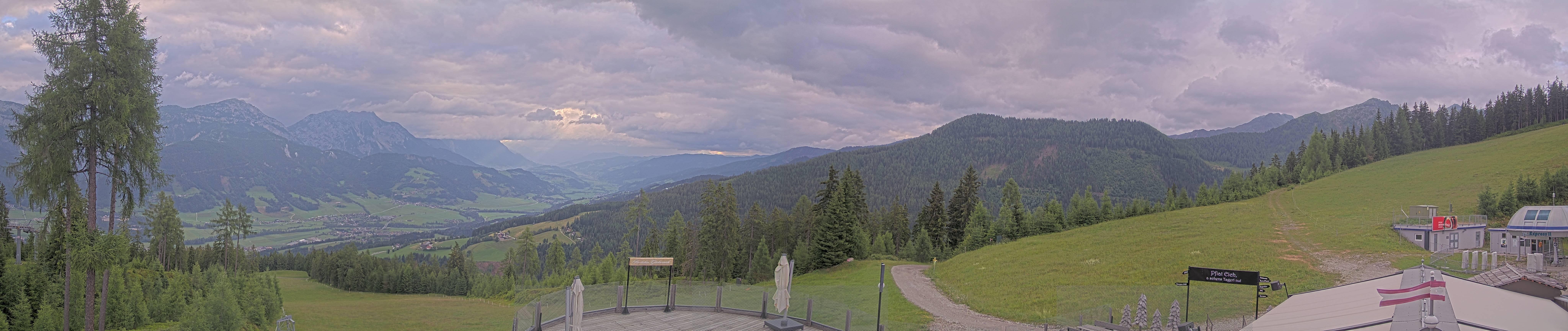 Archiv Foto Webcam Hauser Kaibling - Blick ins Ennstal von der Knapplhütte
