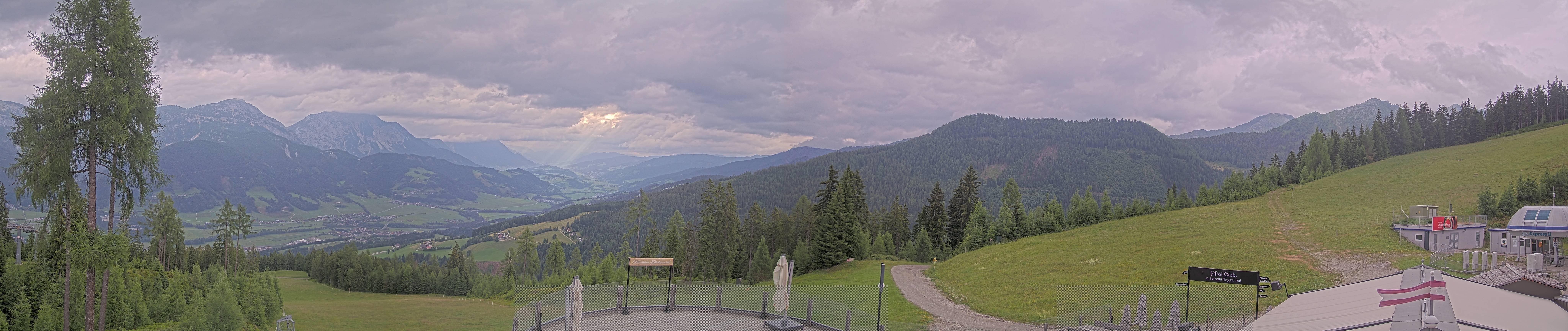 Archiv Foto Webcam Hauser Kaibling - Blick ins Ennstal von der Knapplhütte