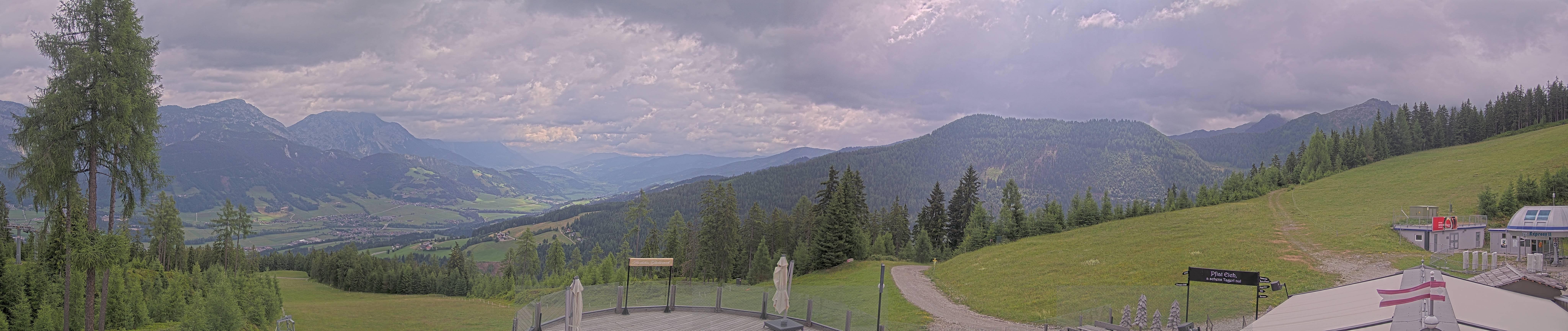 Archiv Foto Webcam Hauser Kaibling - Blick ins Ennstal von der Knapplhütte