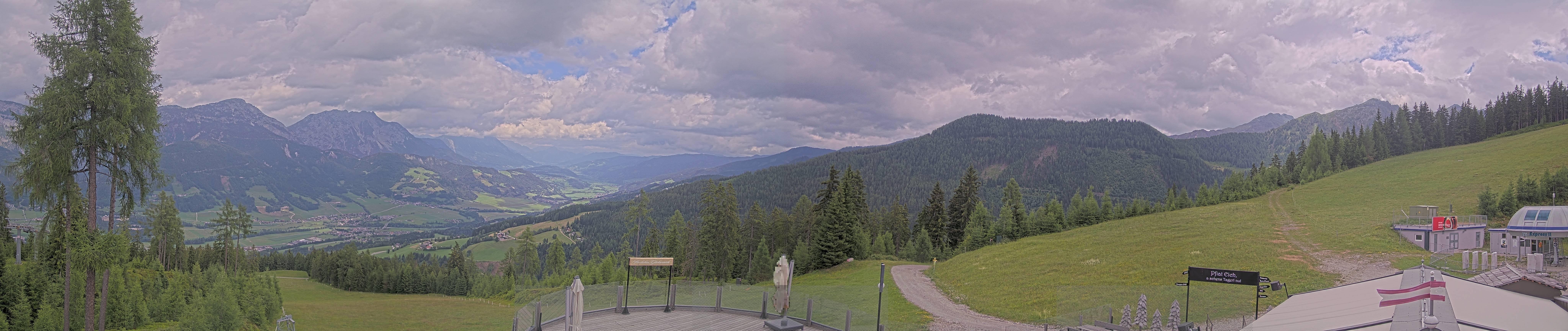 Archiv Foto Webcam Hauser Kaibling - Blick ins Ennstal von der Knapplhütte