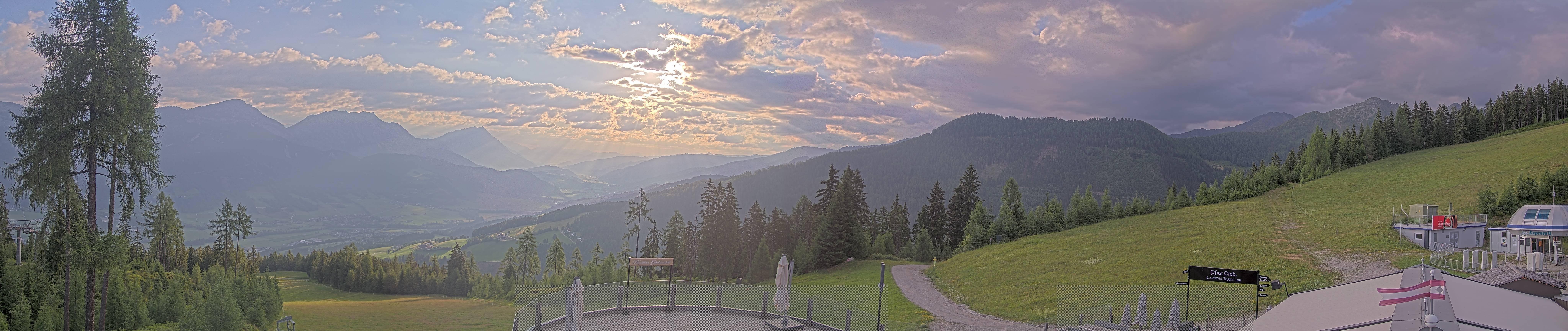 Archiv Foto Webcam Hauser Kaibling - Blick ins Ennstal von der Knapplhütte