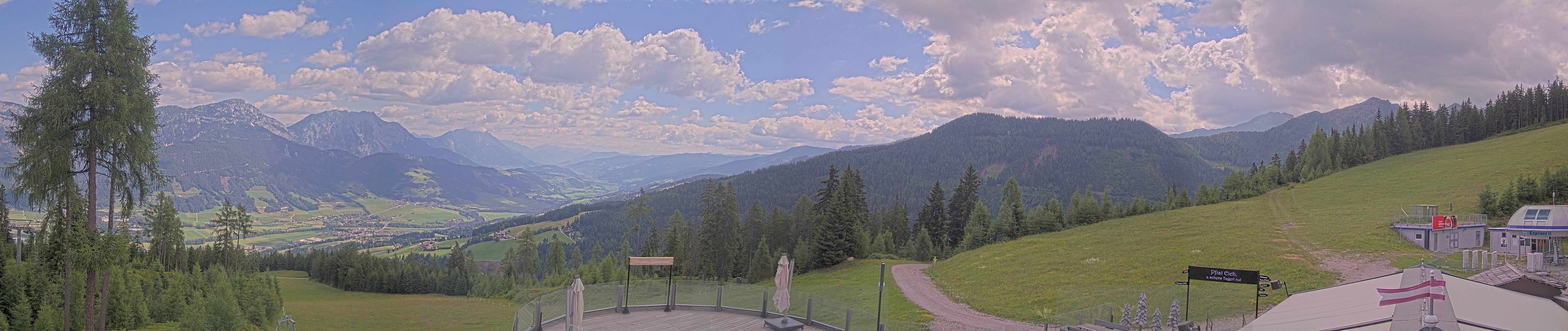 Archiv Foto Webcam Hauser Kaibling - Blick ins Ennstal von der Knapplhütte