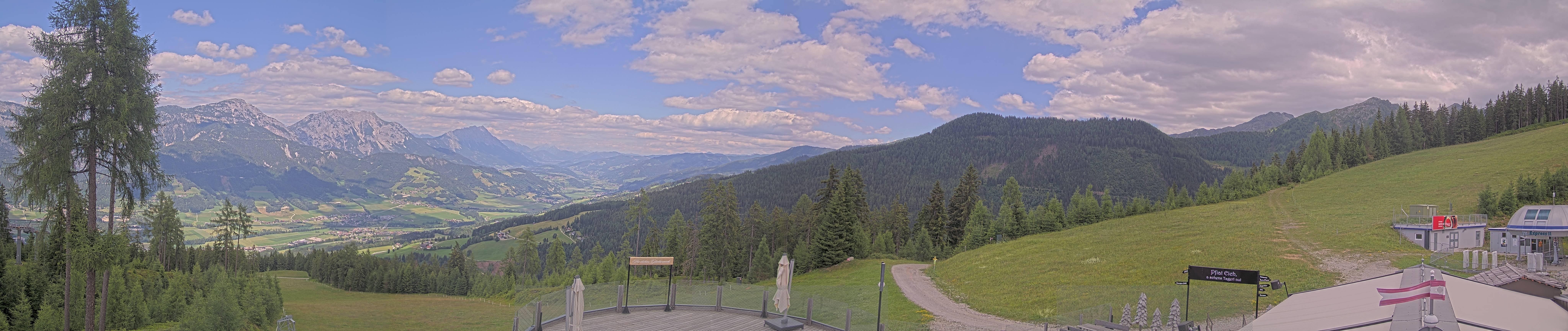 Archiv Foto Webcam Hauser Kaibling - Blick ins Ennstal von der Knapplhütte