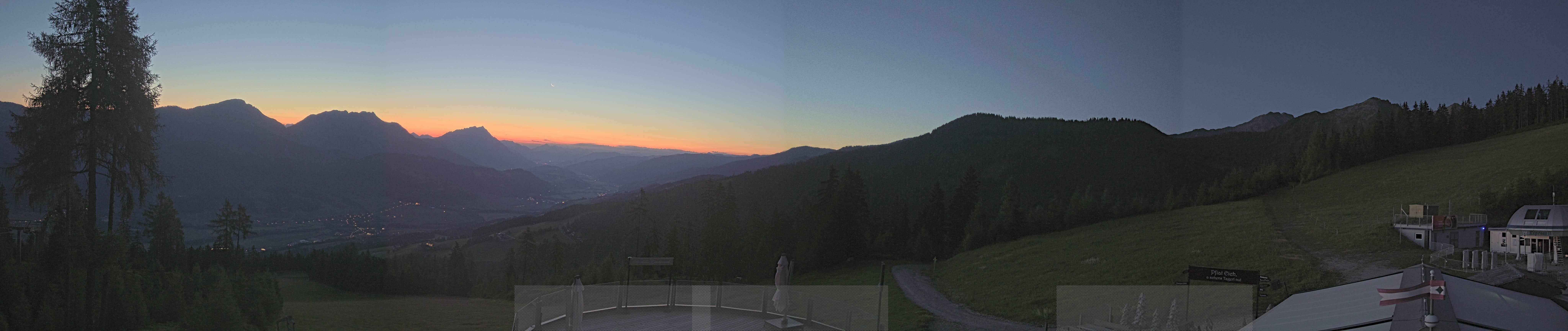 Archiv Foto Webcam Hauser Kaibling - Blick ins Ennstal von der Knapplhütte