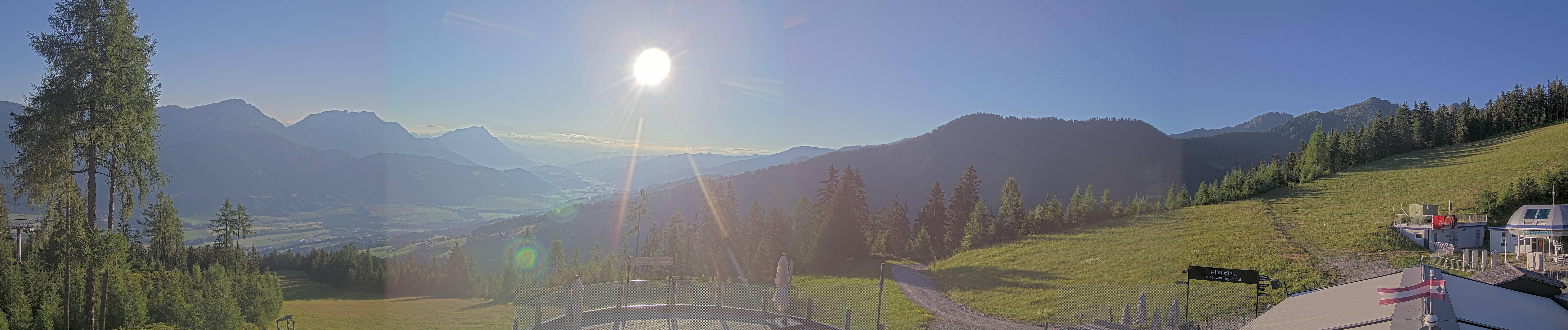 Archiv Foto Webcam Hauser Kaibling - Blick ins Ennstal von der Knapplhütte