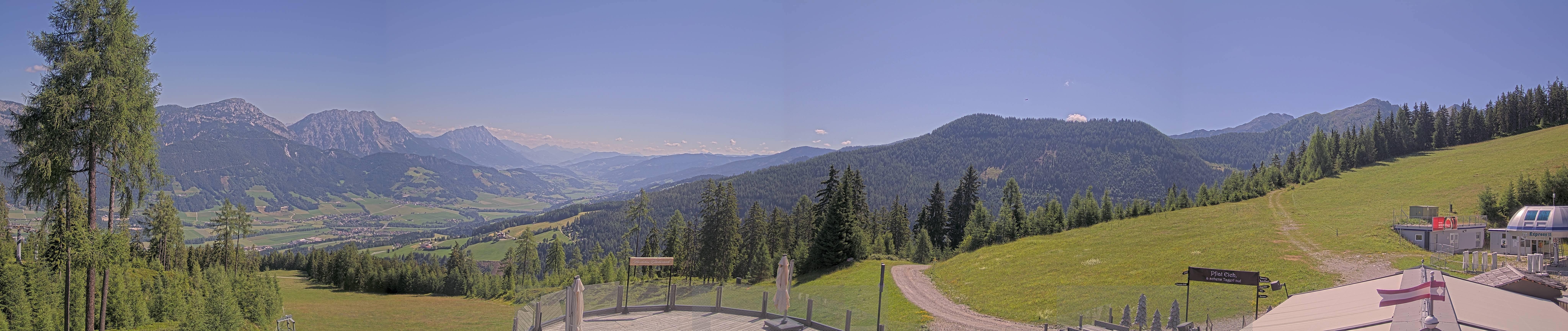 Archiv Foto Webcam Hauser Kaibling - Blick ins Ennstal von der Knapplhütte