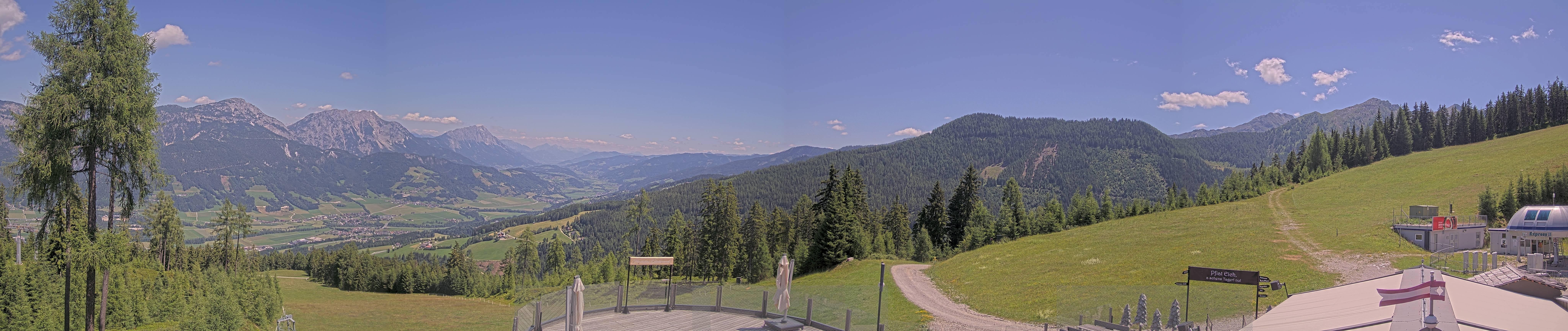 Archiv Foto Webcam Hauser Kaibling - Blick ins Ennstal von der Knapplhütte