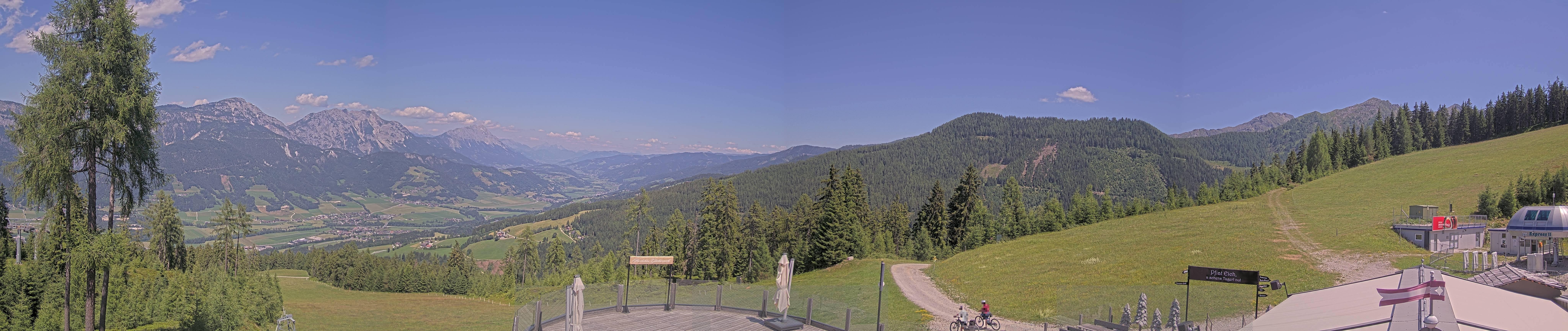 Archiv Foto Webcam Hauser Kaibling - Blick ins Ennstal von der Knapplhütte