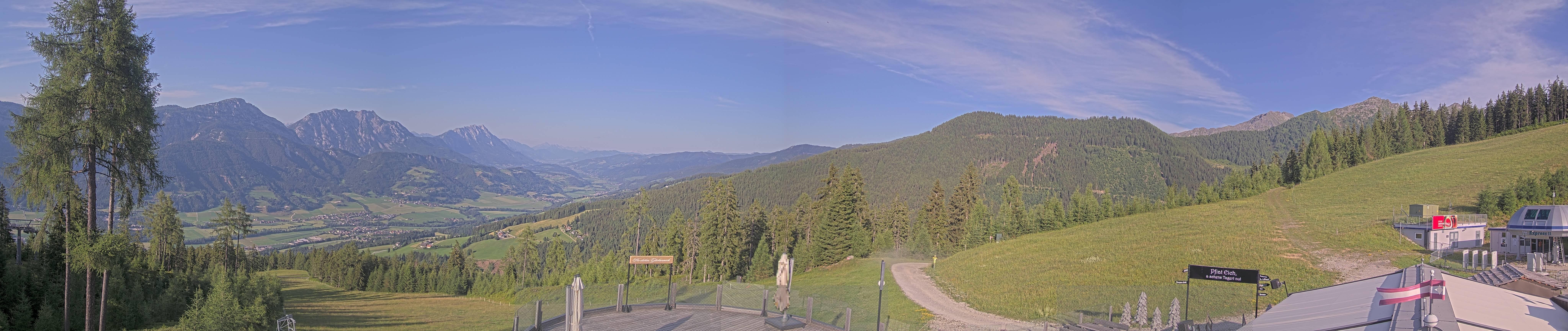 Archiv Foto Webcam Hauser Kaibling - Blick ins Ennstal von der Knapplhütte