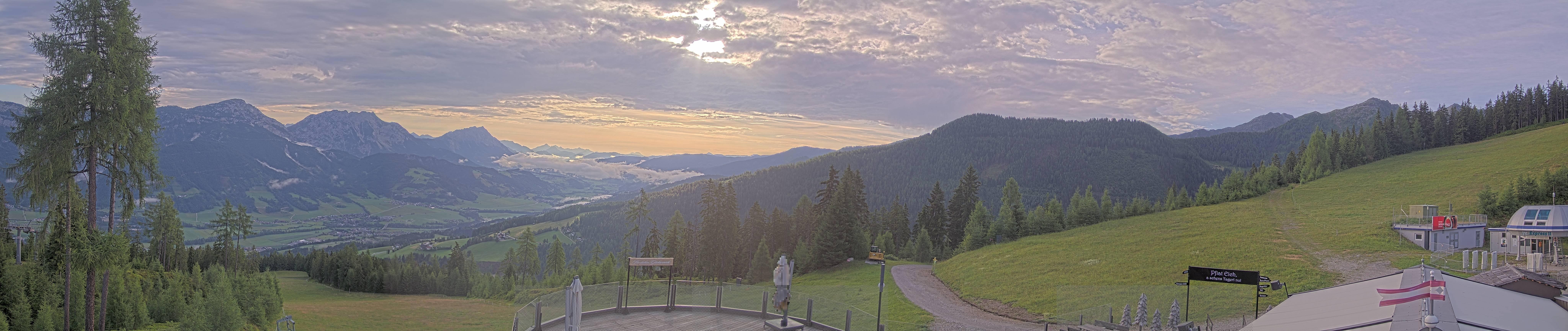 Archived image Webcam Hauser Kaibling - View towards valley Enns