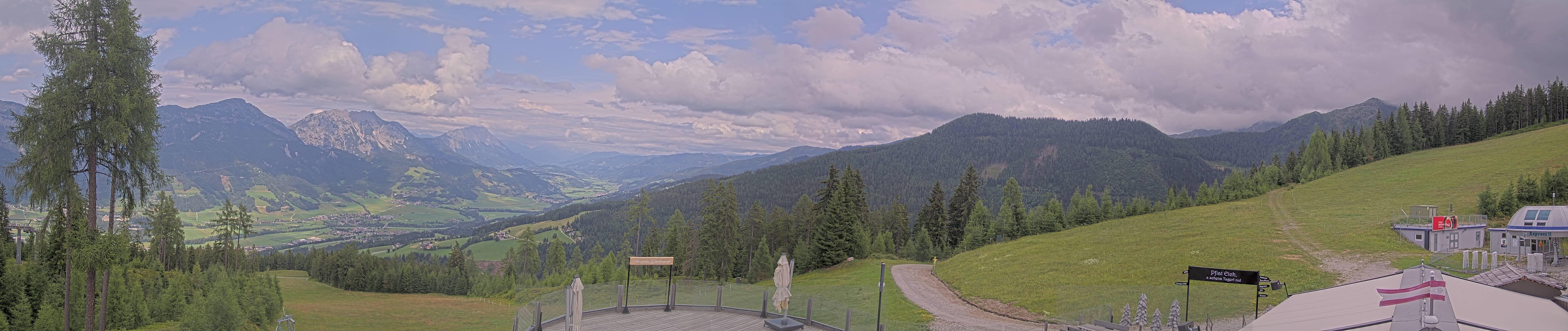 Archiv Foto Webcam Hauser Kaibling - Blick ins Ennstal von der Knapplhütte