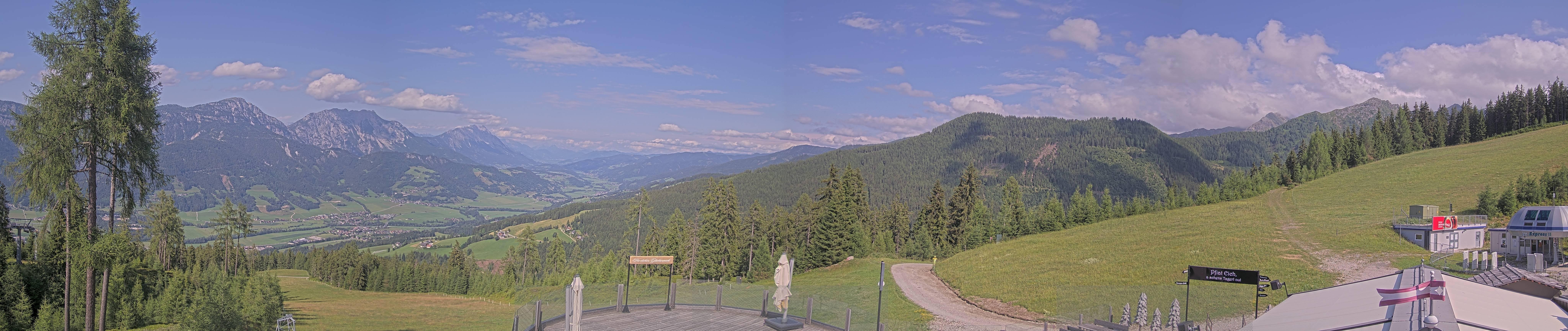 Archiv Foto Webcam Hauser Kaibling - Blick ins Ennstal von der Knapplhütte