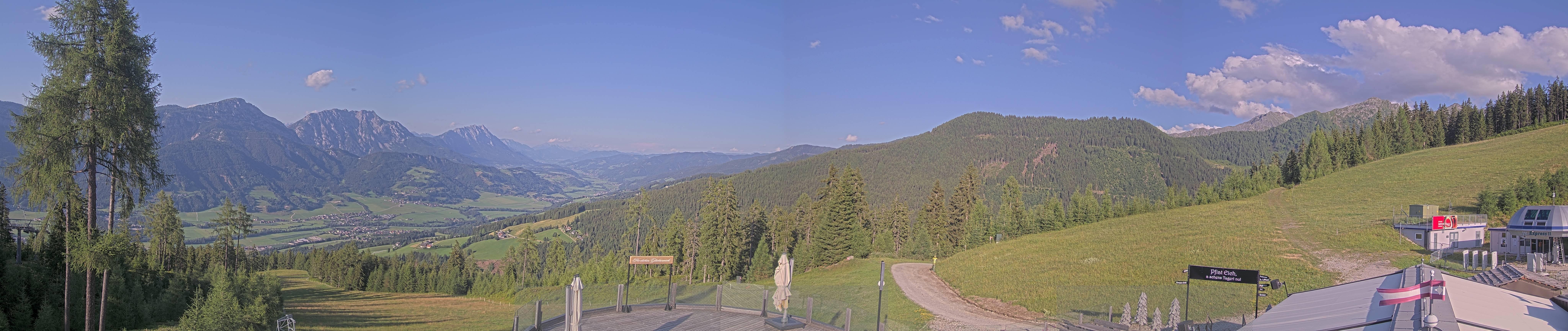 Archiv Foto Webcam Hauser Kaibling - Blick ins Ennstal von der Knapplhütte