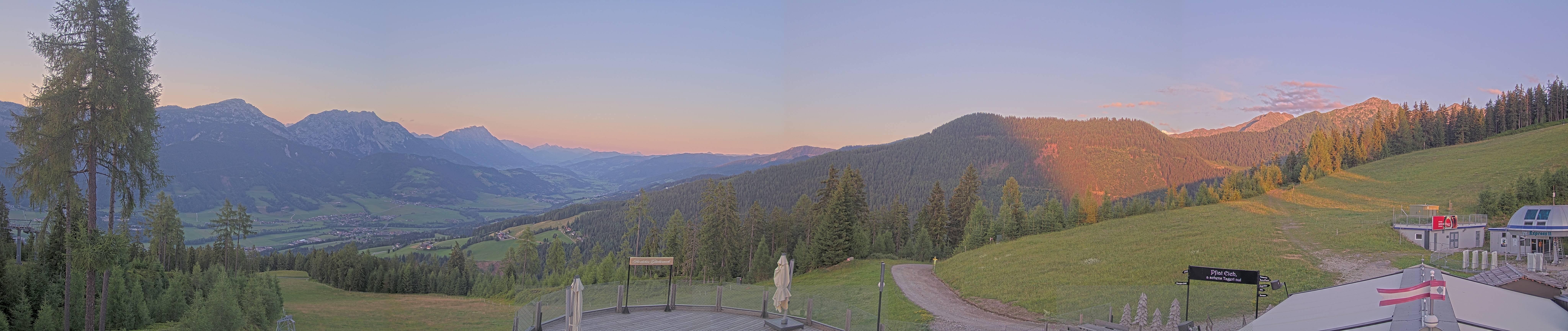 Archiv Foto Webcam Hauser Kaibling - Blick ins Ennstal von der Knapplhütte