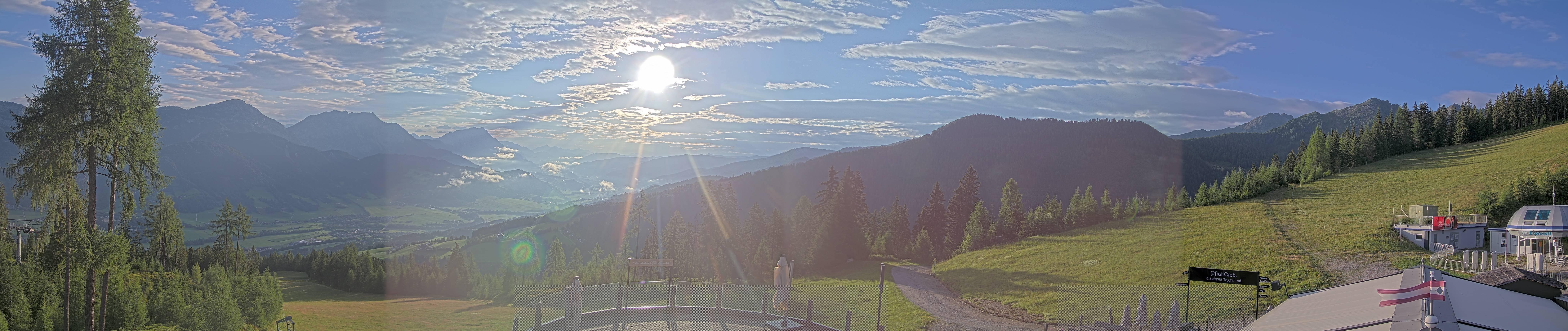 Archiv Foto Webcam Hauser Kaibling - Blick ins Ennstal von der Knapplhütte