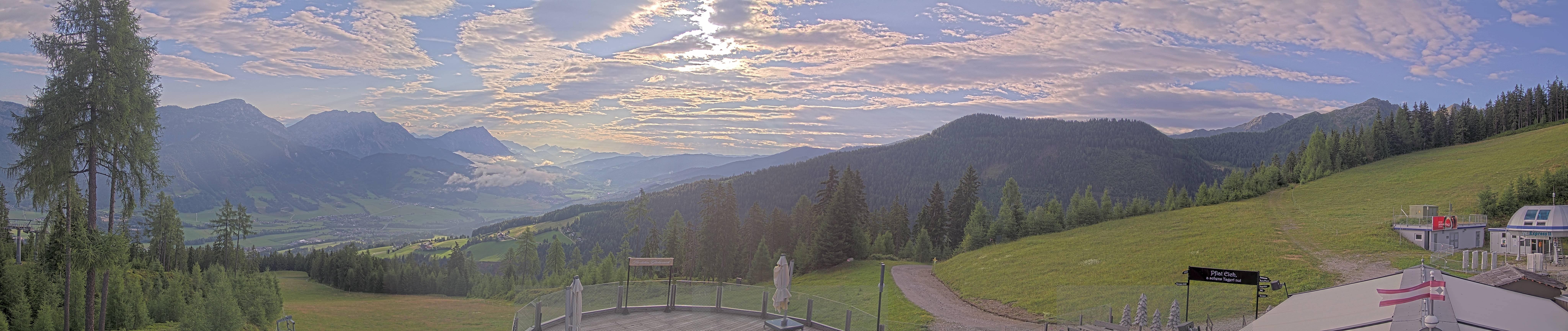 Archiv Foto Webcam Hauser Kaibling - Blick ins Ennstal von der Knapplhütte