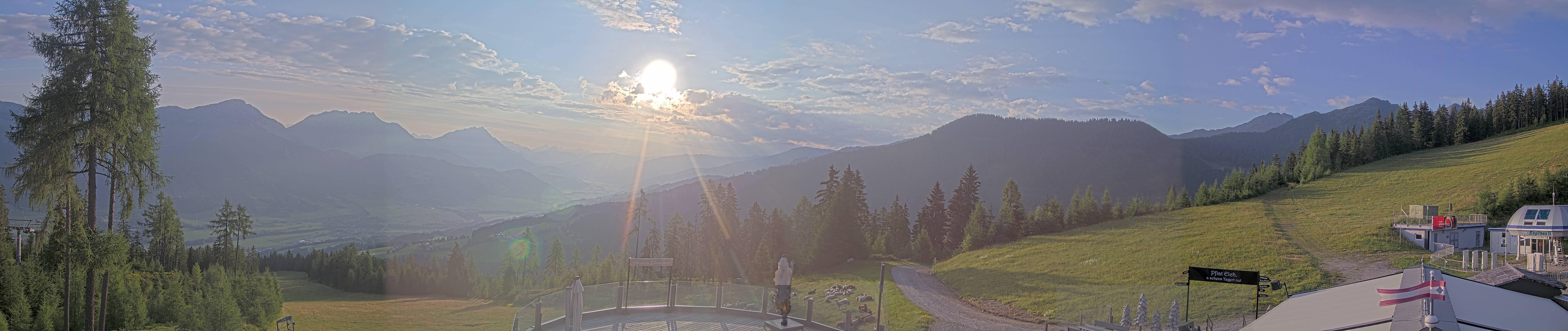 Archiv Foto Webcam Hauser Kaibling - Blick ins Ennstal von der Knapplhütte