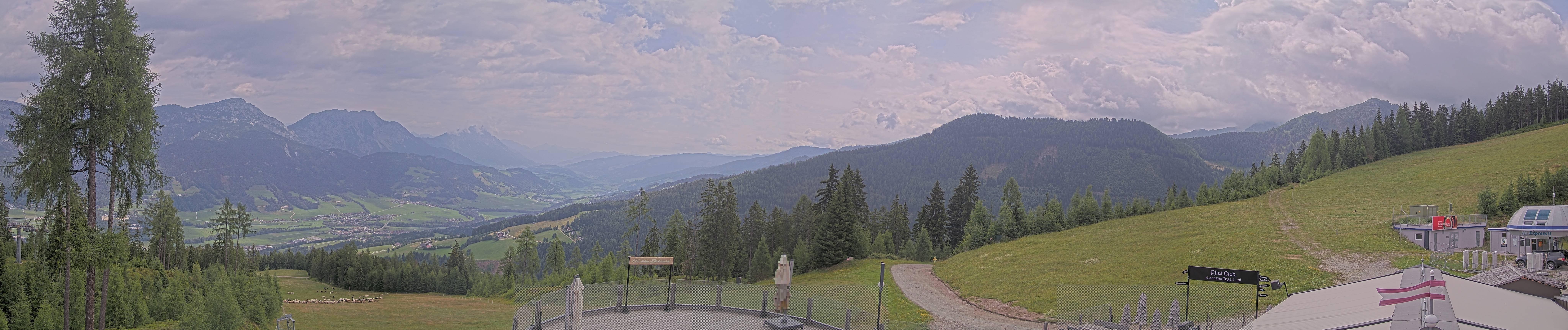 Archiv Foto Webcam Hauser Kaibling - Blick ins Ennstal von der Knapplhütte