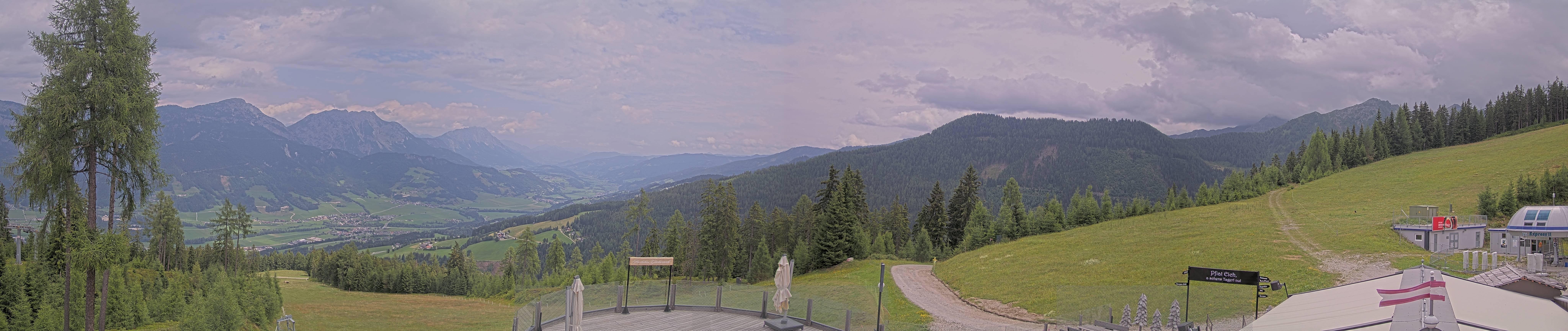 Archiv Foto Webcam Hauser Kaibling - Blick ins Ennstal von der Knapplhütte