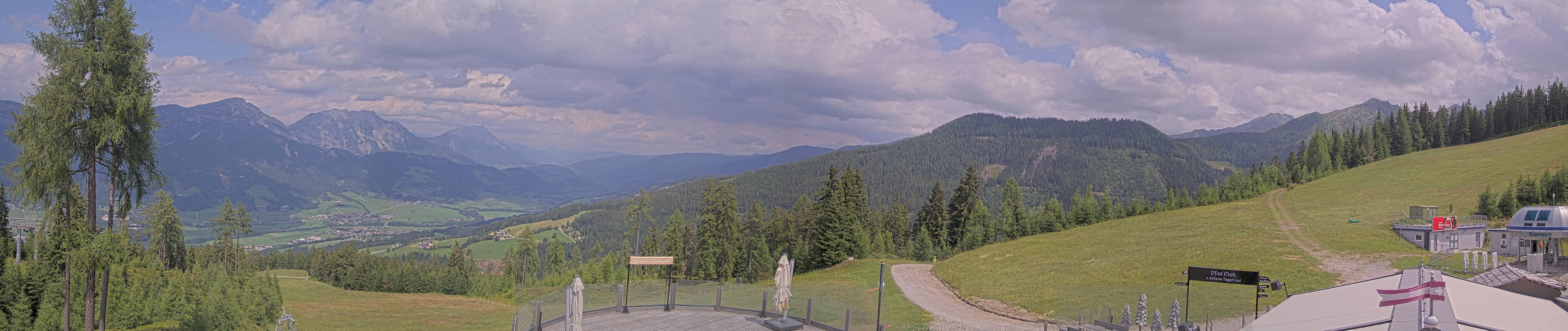 Archiv Foto Webcam Hauser Kaibling - Blick ins Ennstal von der Knapplhütte